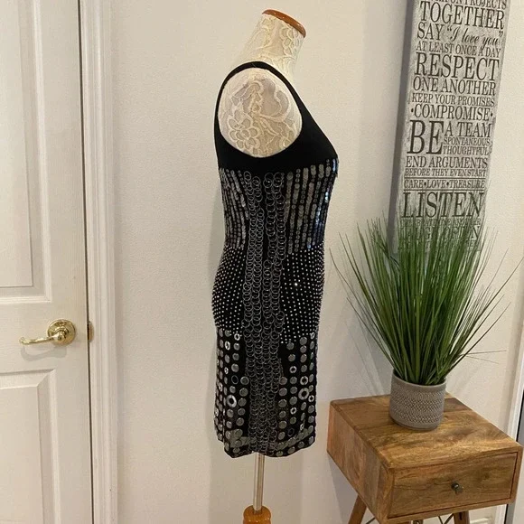 Alice + Olivia Liquid Gunmetal One Shoulder Dress - Picture 5 of 10